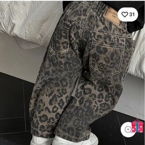 NWOT Kid Leopard Print Jeans Pants MiniOlie